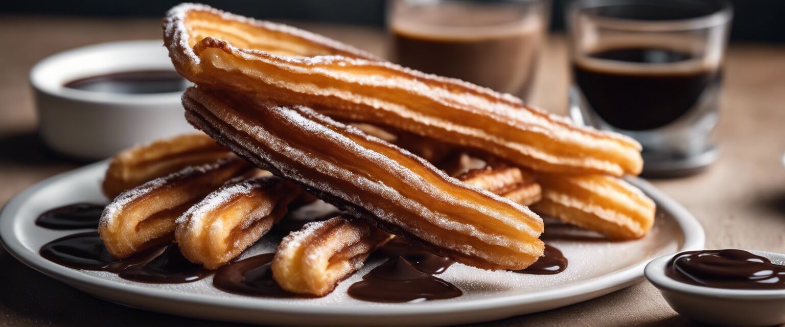 Churros with chocolate sauce