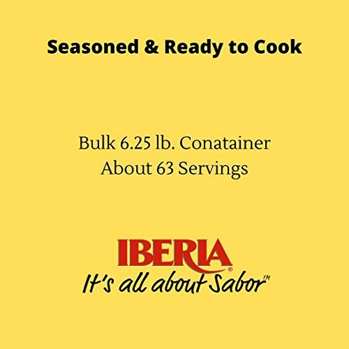 Seasoned & Ready to Cook, Bulk 6.25 lb. Container, About 63 Servings, Iberia It's all about Sabor.