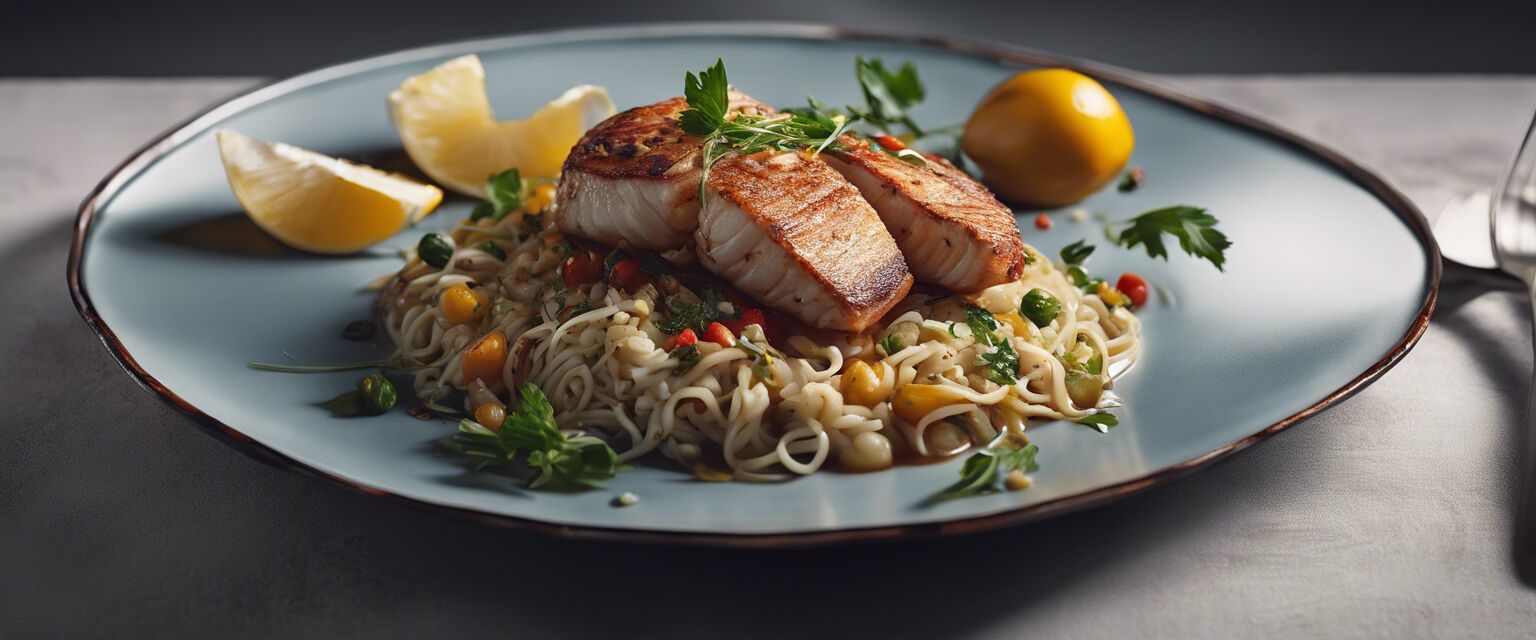 Modern presentation of Spanish cuisine
