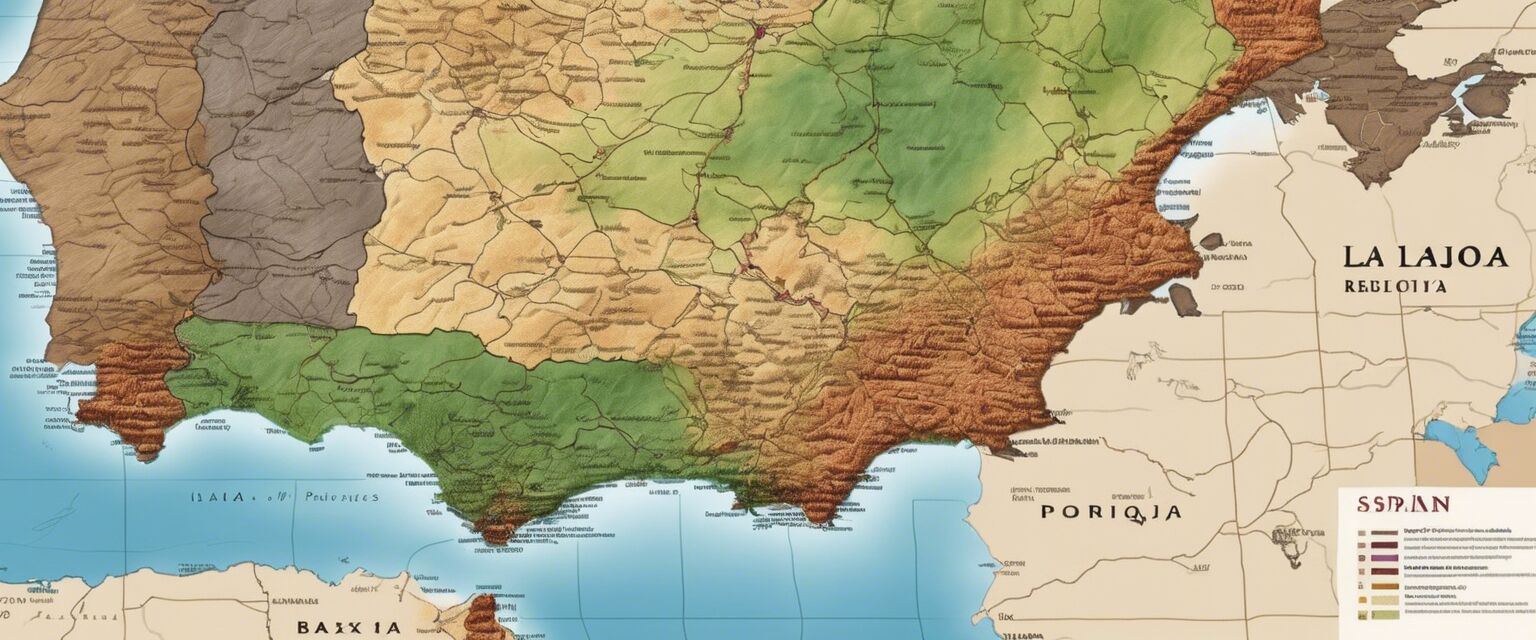 Map of Spanish wine regions