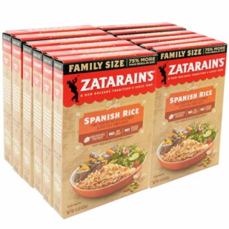 Zatarain's Spanish Rice Family Size boxes in a row